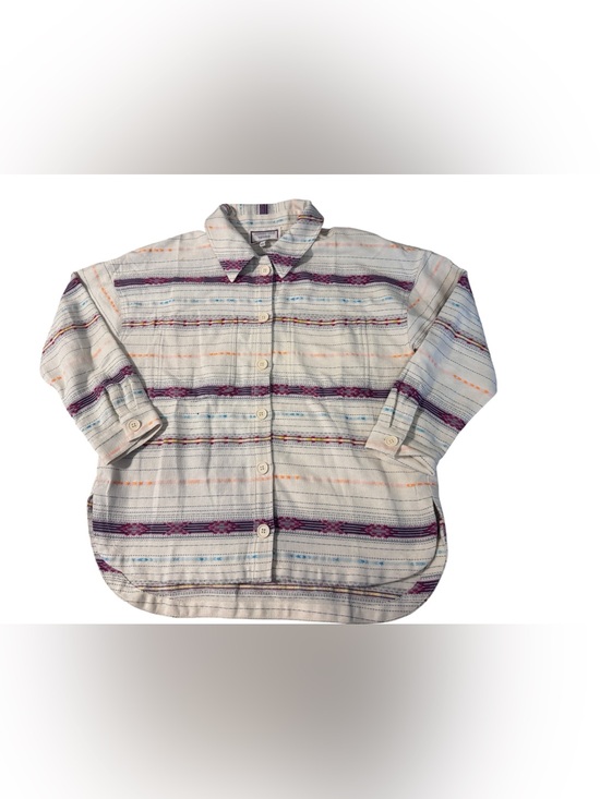 Tops - Johnny Was Workshop Embroidered Southwestern Button Up Cotton Blend Size Large